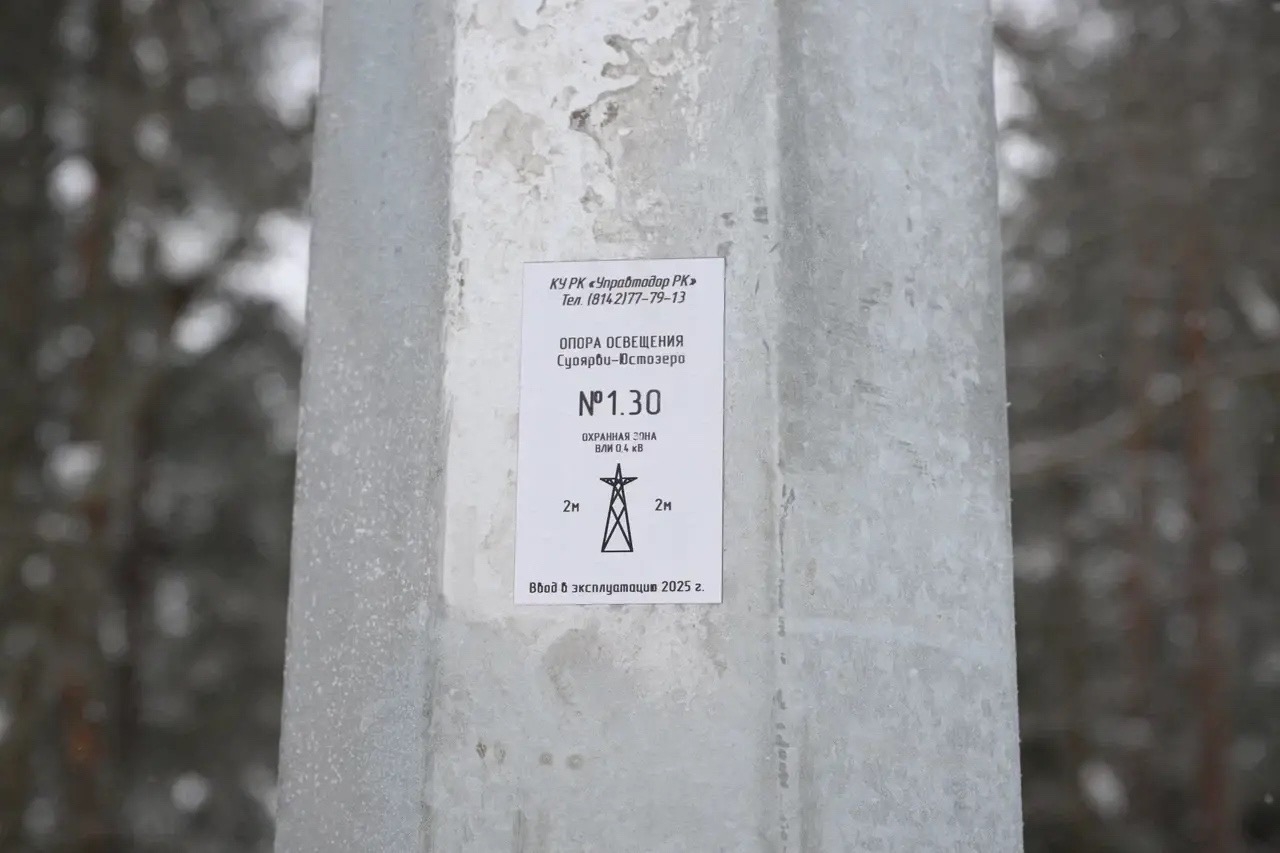 Артур Парфенчиков проверил выполнение своего поручения по оборудованию освещения на дороге в Суоярви