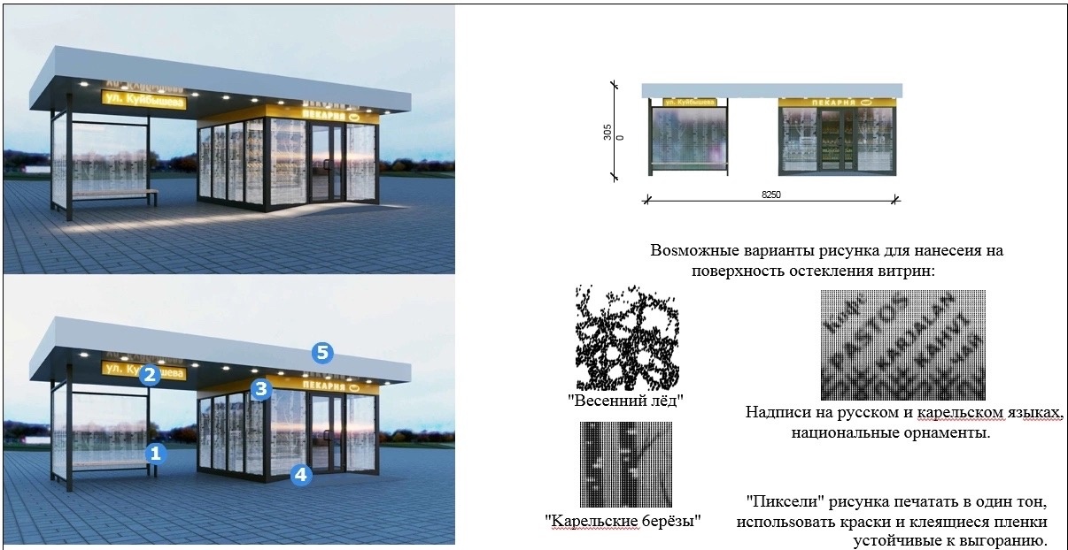 Эскиз нестационарных торговых объектов