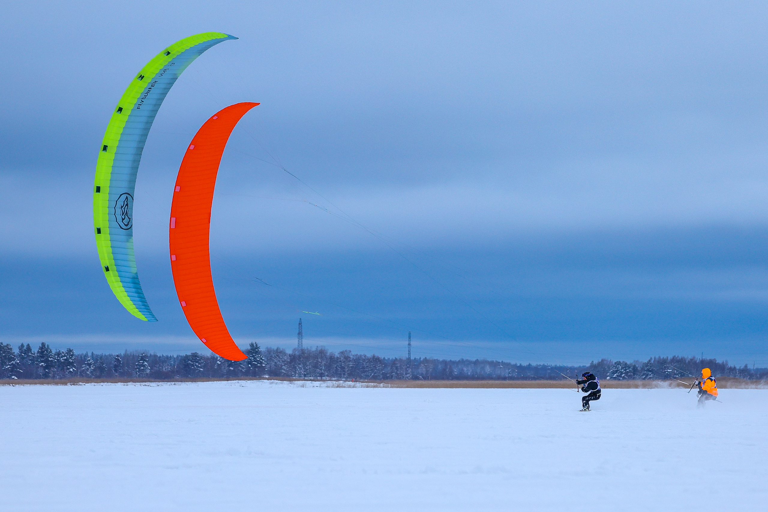 На Логмозере стартовал 1 этап Кубка Республики Карелии по сноукайтингу