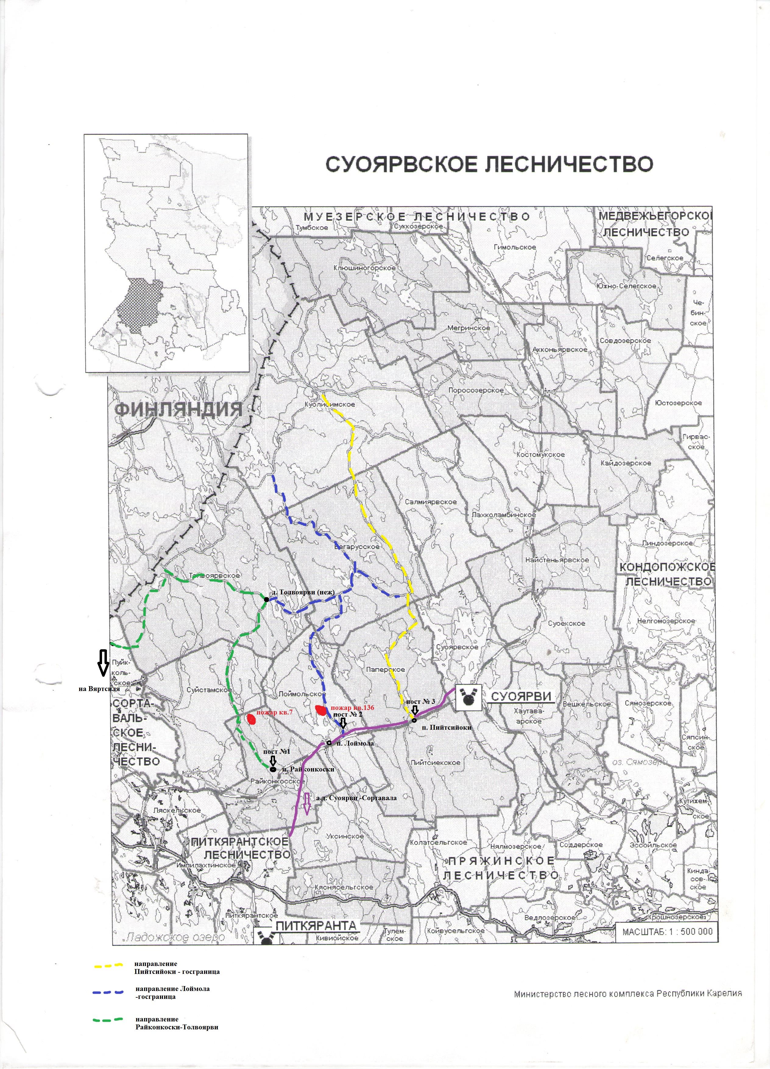 Карта карелии суоярвский район