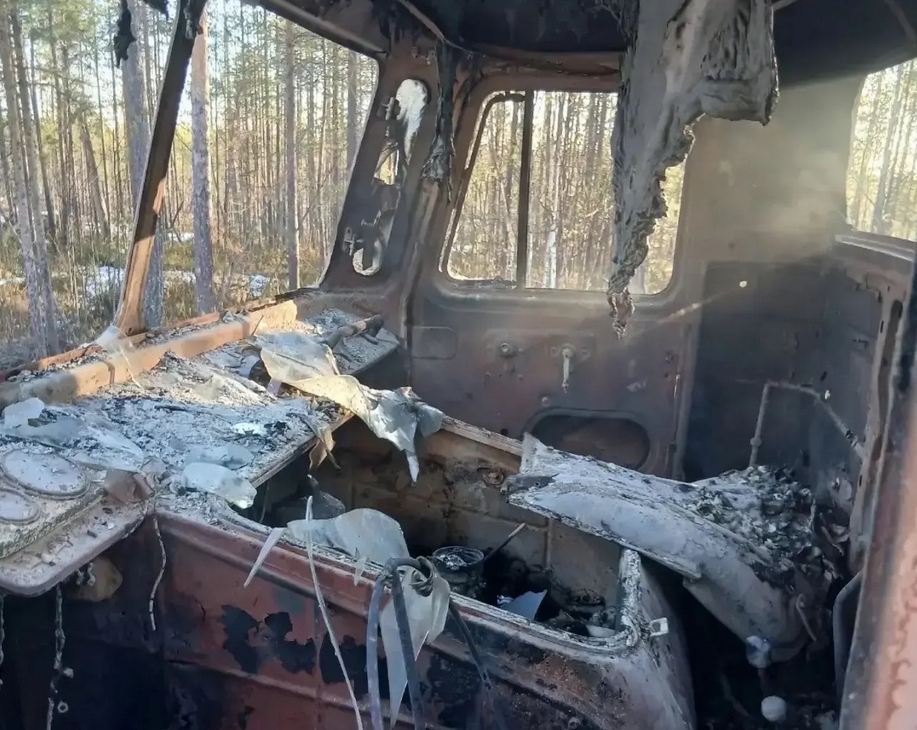 На трассе в Карелии сгорел грузовой автомобиль