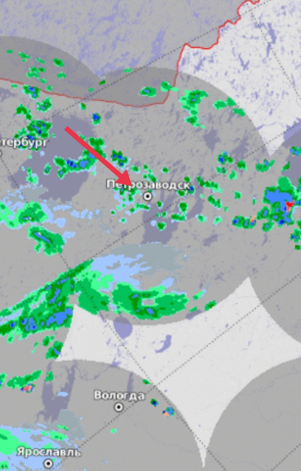 Петрозаводск погода карта осадков