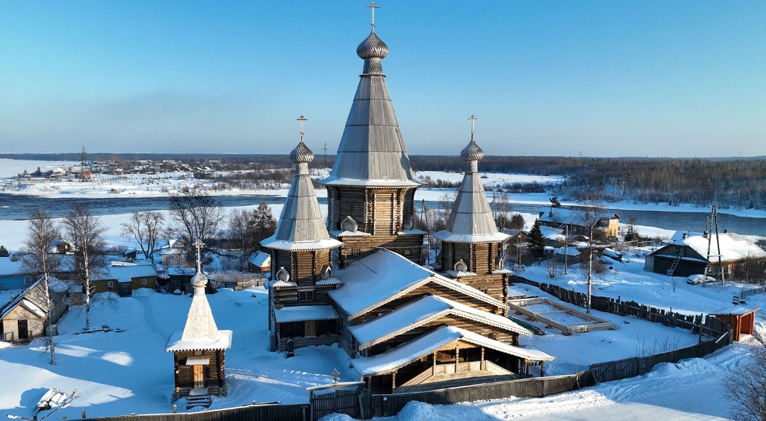 Зима в Карелии храм