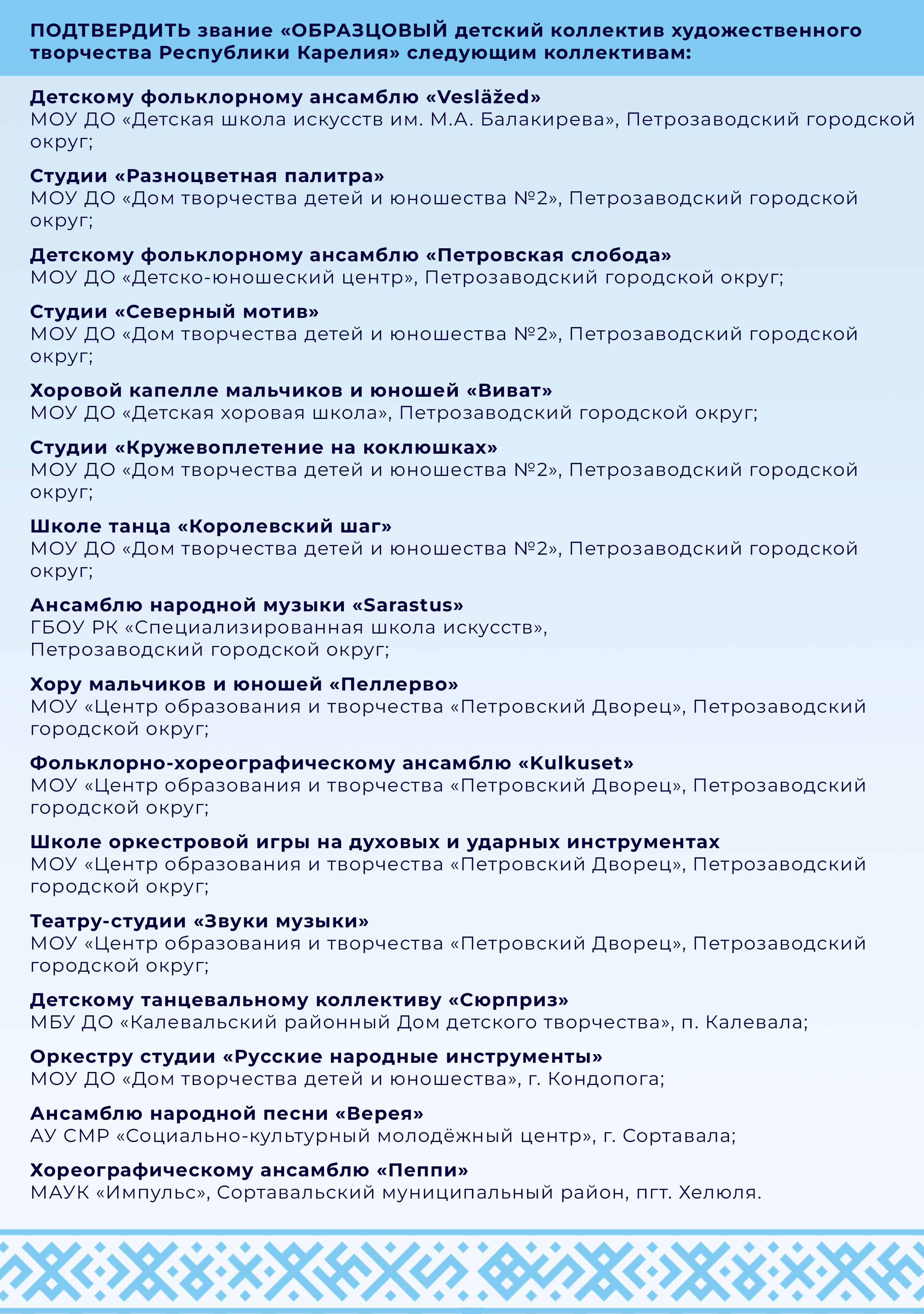 Ансамбль Toive получил звание народного коллектива художественного  творчества Карелии | СТОЛИЦА на Онего